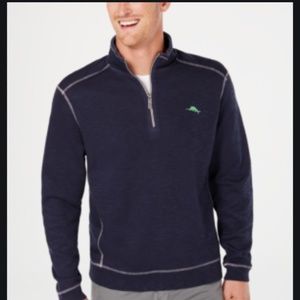 🎁 NWOT -TOMMY BAHAMAS 1/2 Zip Pullover Sweatshirt